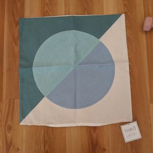 20" Blue Circle Pillow Cover